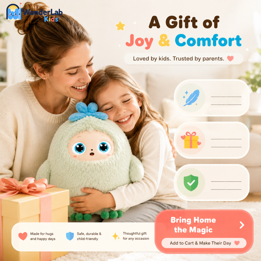 WonderLab AI Plush Learning Companion for Kids Toy