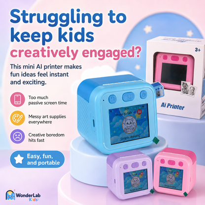 WonderLab AI Printer – Portable Creative Drawing Toy, Ages 3+