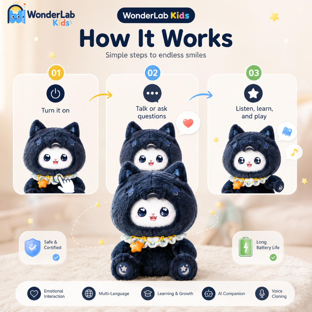 Wonderlab AI Learning Companion Plush Toy for Kids