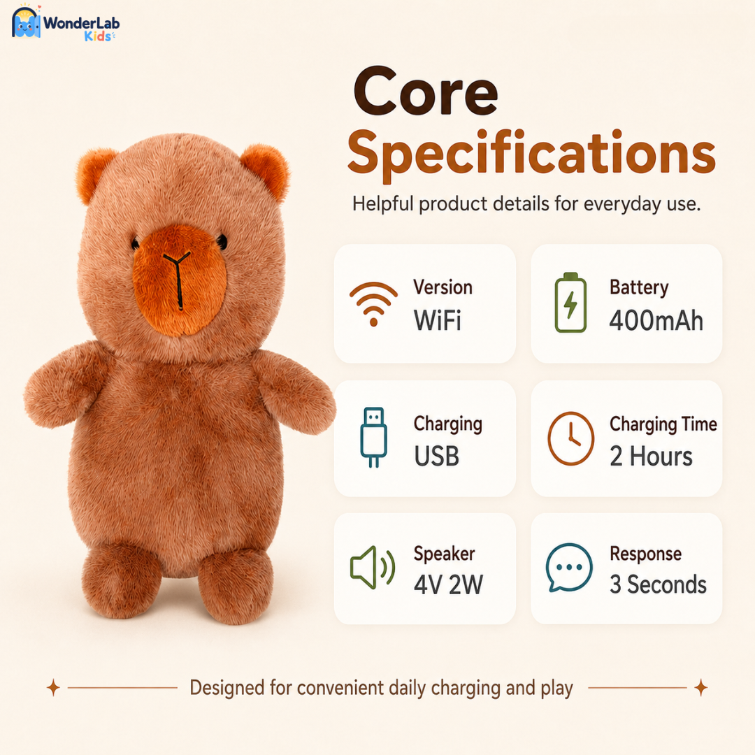 WonderLab Interactive Plush Learning Buddy